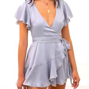 Wrapped Waist A-Line Dress